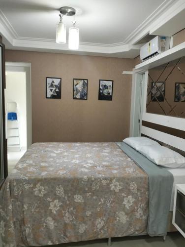 Postel nebo postele na pokoji v ubytování Cobertura com piscina em Bombinhas SC