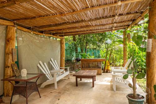 Un jardín fuera de Casa Mapache