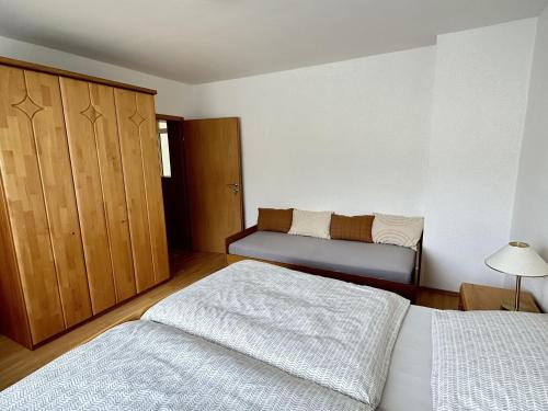 Ένα ή περισσότερα κρεβάτια σε δωμάτιο στο Modern apartment with 2 bathrooms in Lirstal