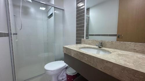 Ένα μπάνιο στο Hotel Park Veredas Flat Service