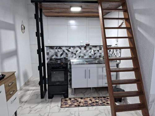 Dapur atau dapur kecil di morro de São Paulo lagoa flat do anderson