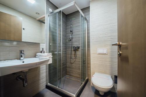 Koupelna v ubytování Hotel Walter