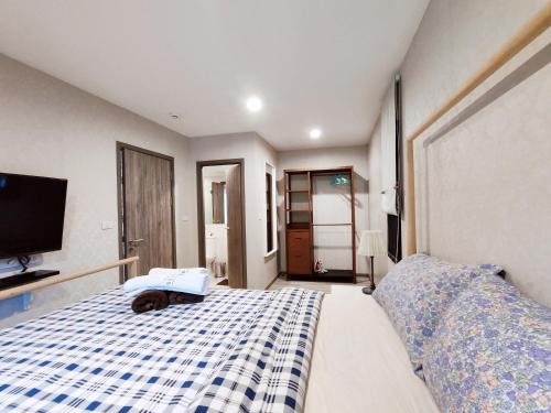 Postel nebo postele na pokoji v ubytování Title Residencies Naiyang 2 Bedrooms PoolAccess