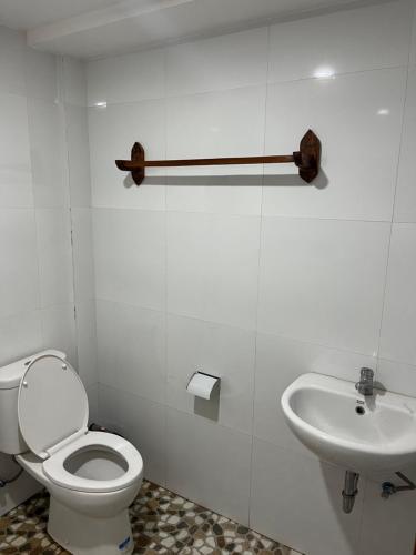 Koupelna v ubytování Gusti Room II
