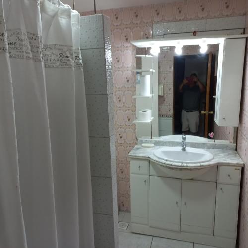 Koupelna v ubytování Guesthouse Playa Chinchorro