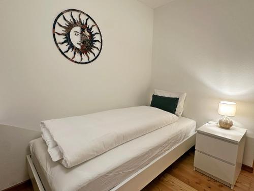 Postel nebo postele na pokoji v ubytování Echtholz, 110m2, Sport, Erholung, mit Garage - SU48