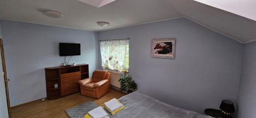 Телевизор и/или развлекательный центр в Apartament w Komornikach
