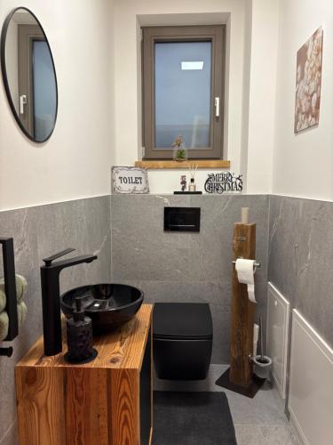a bathroom with a sink and a mirror at Aloha Suite - Schladming Dachstein in Haus im Ennstal