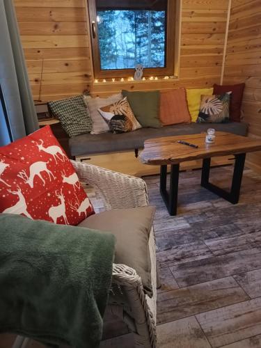 Χώρος καθιστικού στο Apartament Na Rozdrożu