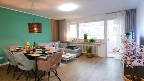 Khu vực ghế ngồi tại MiCasa OL - Modernes Apartment in City Bestlage - Küche - WLAN - Balkon - Fugenloses Bad