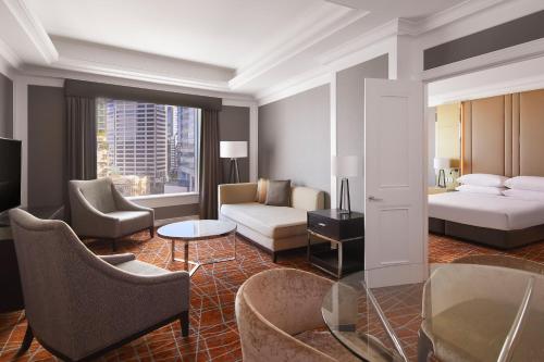 Ένα ή περισσότερα κρεβάτια σε δωμάτιο στο Brisbane Marriott Hotel