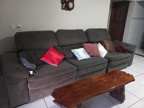 Ruang duduk di Casa de praia com jacuzzi
