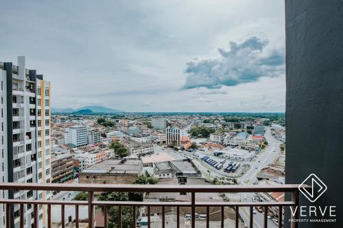 a view of a city from a balcony at Ipoh Majestic Premium Suites by Verve in Ipoh