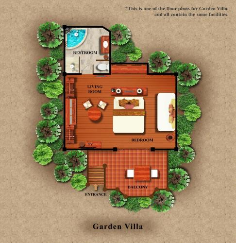 a picture of a floor plan of a house at Santhiya Koh Chang Resort in Ko Chang