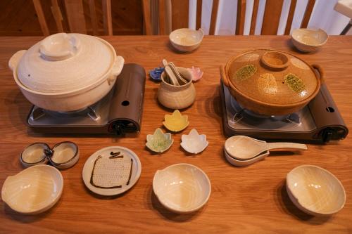 別荘の敷地内または近くでの食事または食べ物