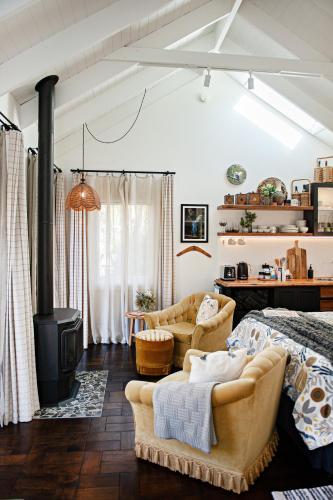 Zona de estar de Falls Rest - A Wentworth Falls Hideaway