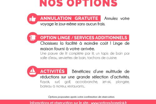 un cartel que muestre los diferentes tipos sin opciones en Joli T3 super cosy À 2 pas des plages, en Ploemeur