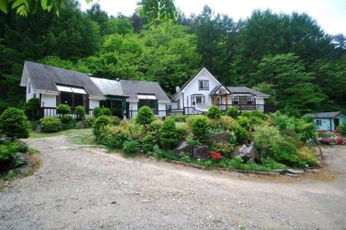 平昌郡にあるSmall Village Pensionの庭植物家