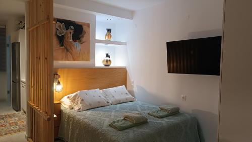 Postel nebo postele na pokoji v ubytování Patroklou home