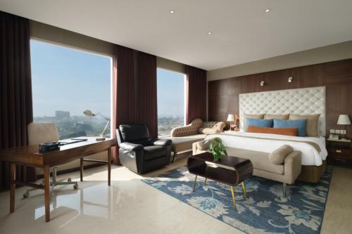 Katil atau katil-katil dalam bilik di Grand Tebu Hotel