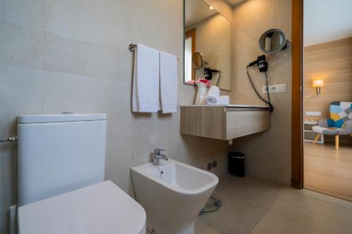 Koupelna v ubytování Hostal Menurka