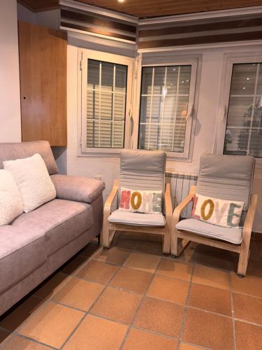 Χώρος καθιστικού στο Apartamento Decris