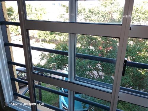 a view from the window of a balcony at Lo de tina in Florencio Varela