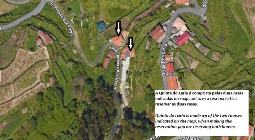 a map showing the approximate location of a house at Quinta Do Larai in Vale de Cambra