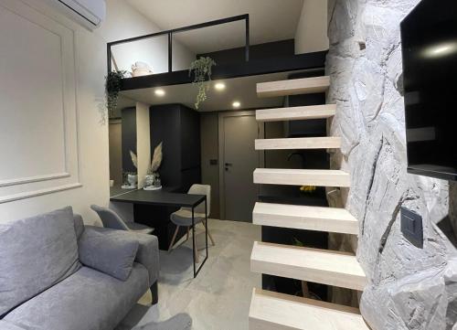 Posezení v ubytování Garage Apartments
