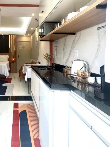 Dapur atau dapur kecil di Suíte Horto