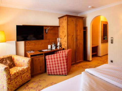 Hotel Bergruhにあるベッド