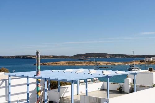 a view of the water from the deck of a boat at Archipelagos Studios in Naousa