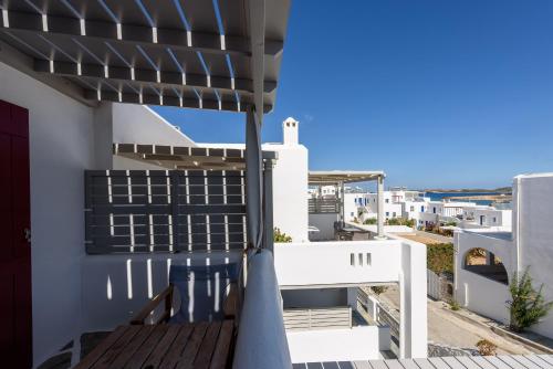a view from the balcony of a house at Archipelagos Studios in Naousa