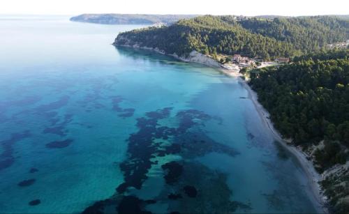 an aerial view of a large body of water at Eleni Siviri in Siviri