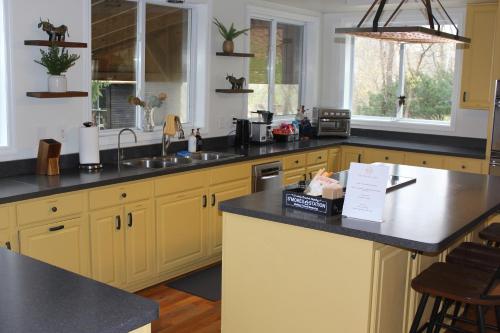 Dapur atau dapur kecil di River House on the Little Miami
