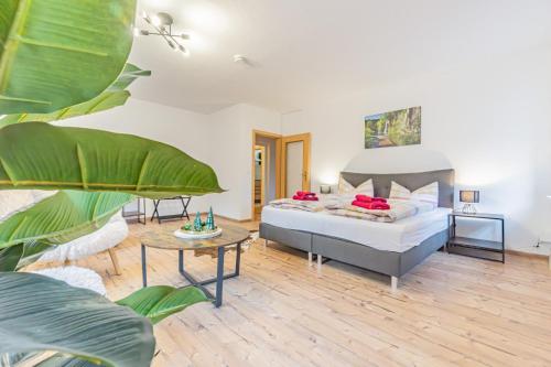 Katil atau katil-katil dalam bilik di Apartment am Altmarkt