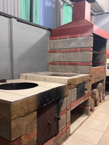 a stack of bricks sitting next to each other at Casa Leona in Quepos