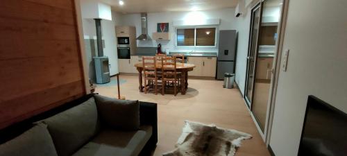 Kuchyň nebo kuchyňský kout v ubytování chalet pour amoureux à Gérardmer