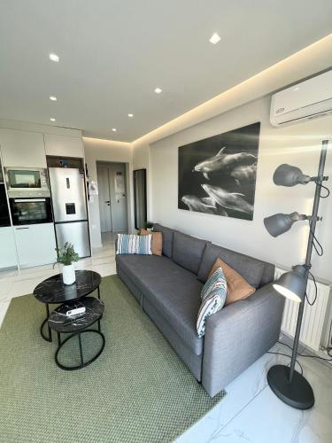 Η κουζίνα ή μικρή κουζίνα στο BlueLine apartment 1