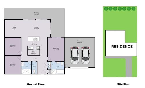 a floor plan of a house at Sunlight Ridge House in Fishing Point