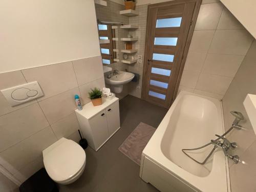 Bilik mandi di Apartmán v podkroví Malý Paríž
