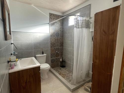 Koupelna v ubytování La Sietecolores