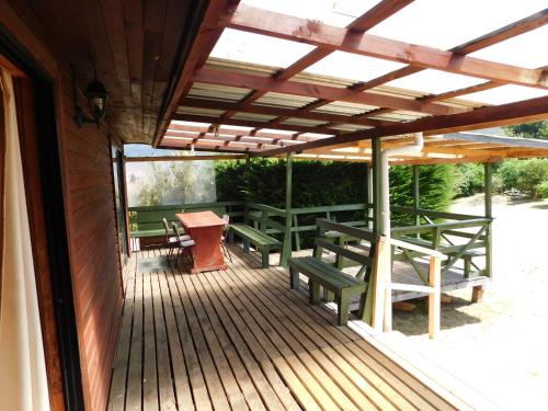 Μπαλκόνι ή βεράντα στο Cabaña Sector La Vaina, Lago Lanalhue