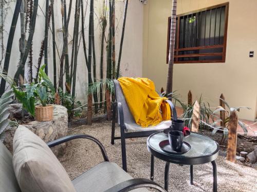 Posezení v ubytování Casa Lupita