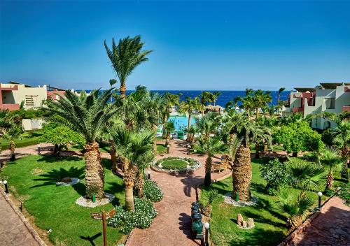 an aerial view of a resort with palm trees at Tropitel Dahab Oasis in Dahab