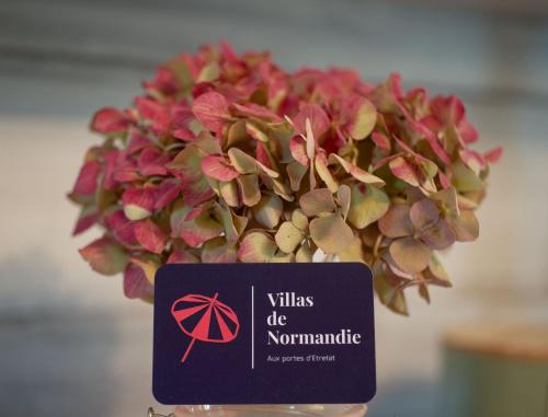 un vase avec une plante munie d'un panneau. dans l'établissement Le Cottage, à Bordeaux-Saint-Clair