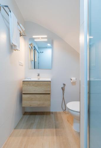a bathroom with a sink and a toilet at El Nogal Home in Málaga