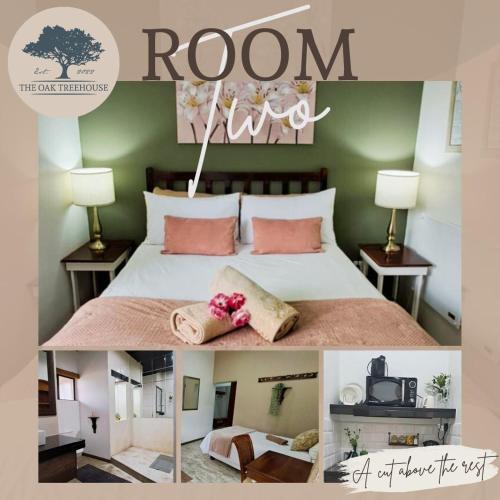 Ένα ή περισσότερα κρεβάτια σε δωμάτιο στο The Oak Treehouse BnB Queenstown