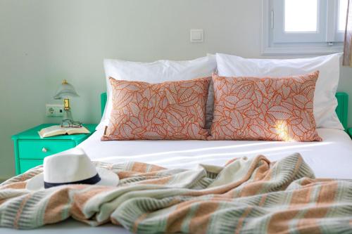 Postel nebo postele na pokoji v ubytování Sahara Beach Apartments - Kastraki