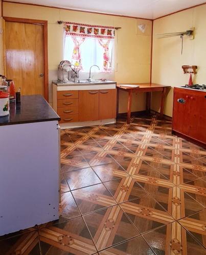 Η κουζίνα ή μικρή κουζίνα στο Arriendo por día en Llanquihue